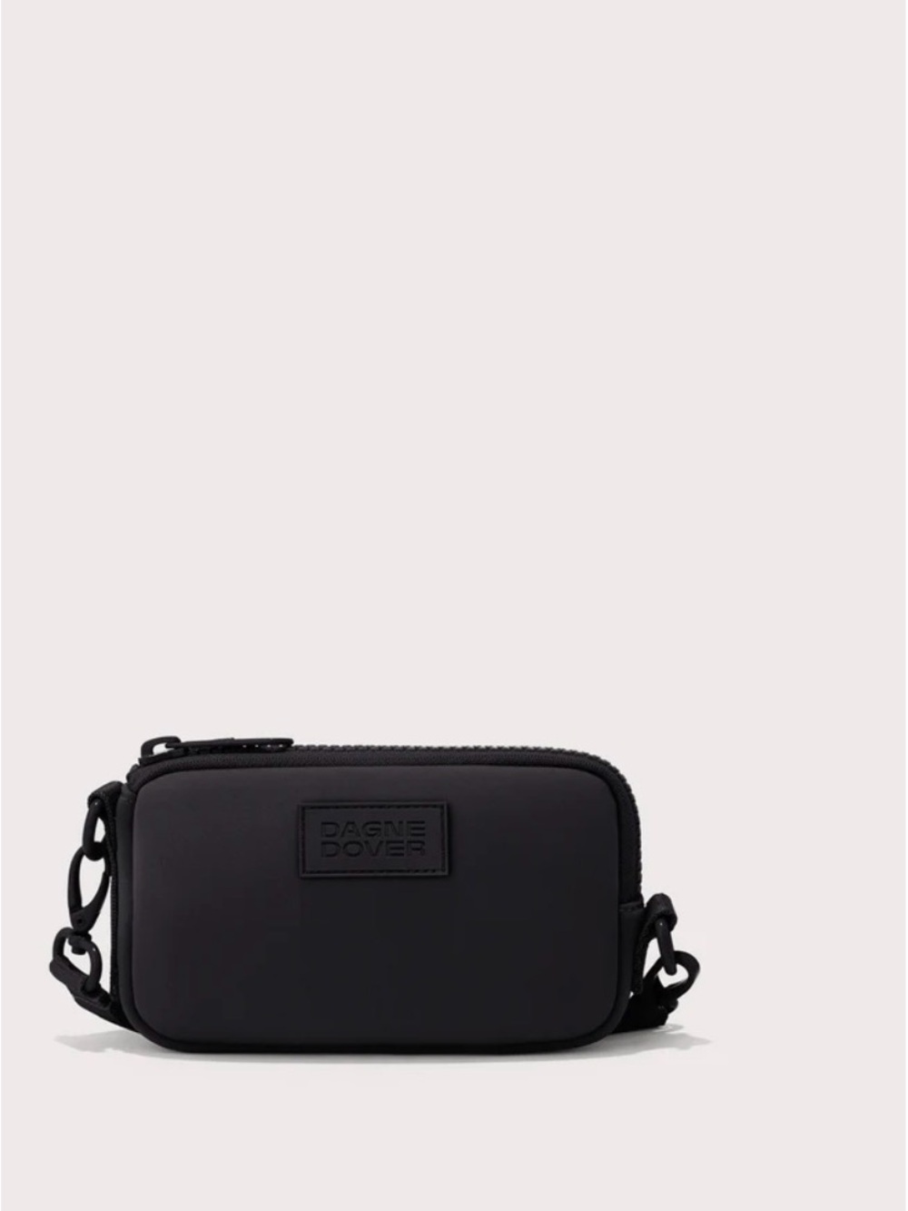 EUC Dagne Dover Mara Black Neoprene Crossbody Belt Bag